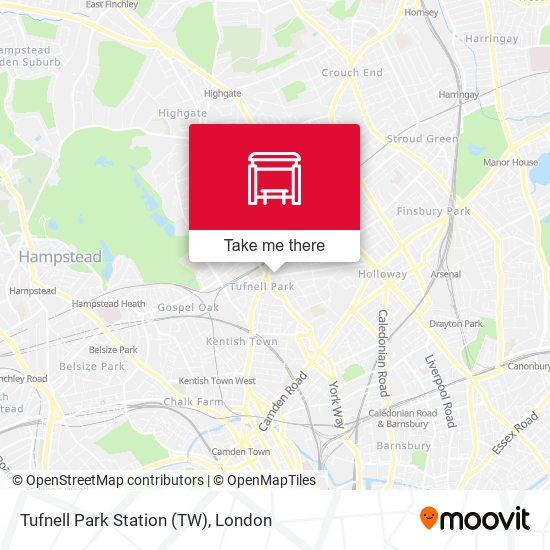 Tufnell Park Station (TW) map