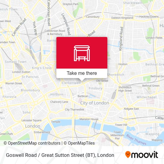 Goswell Road / Great Sutton Street (BT) map