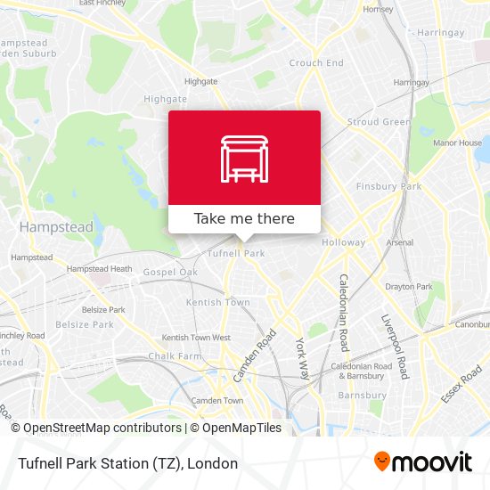 Tufnell Park Station (TZ) map