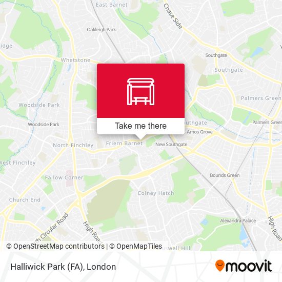 Halliwick Park (FA) map