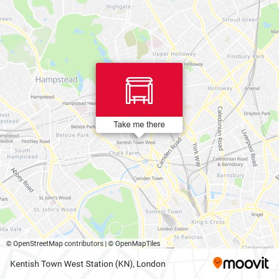 Kentish Town West Station (KN) map