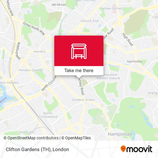 Clifton Gardens (TH) map
