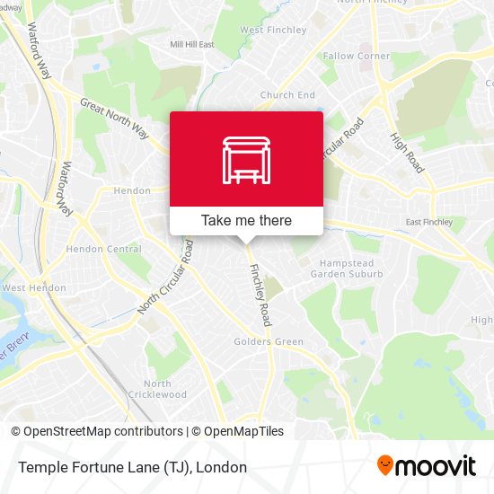 Temple Fortune Lane (TJ) map