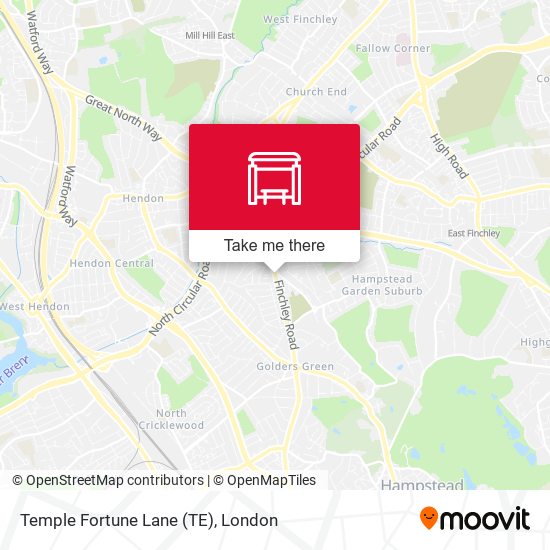 Temple Fortune Lane (TE) map