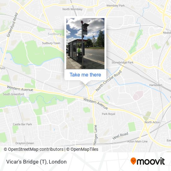 Vicar's Bridge (T) map