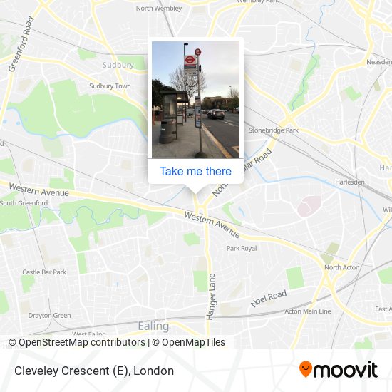 Cleveley Crescent (E) map