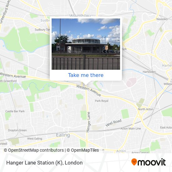 Hanger Lane Station (K) map