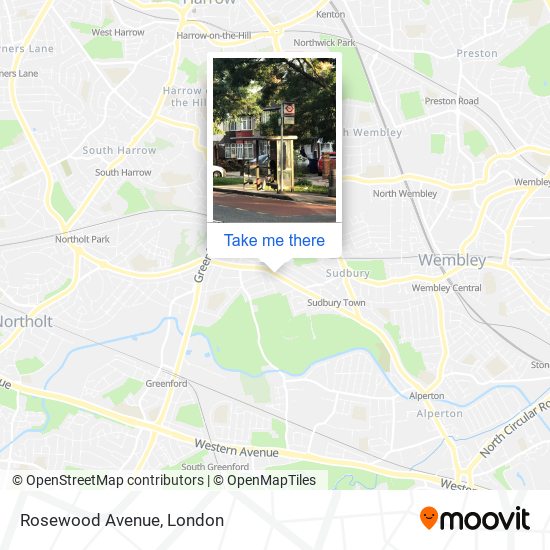 Rosewood Avenue map