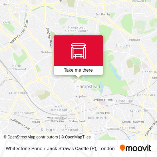 Whitestone Pond / Jack Straw's Castle map