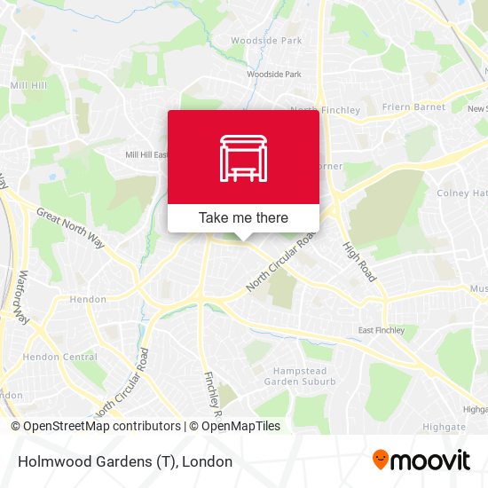 Holmwood Gardens (T) map