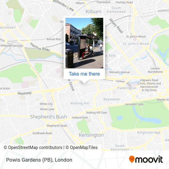 Powis Gardens (PB) map