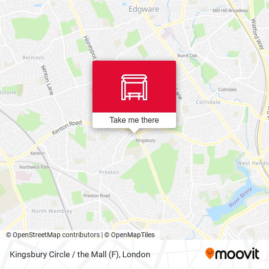 Kingsbury Circle / the Mall (F) map