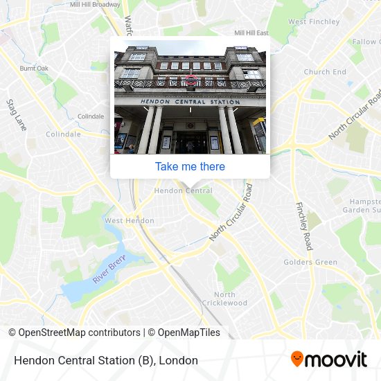Hendon Central Station (B) map