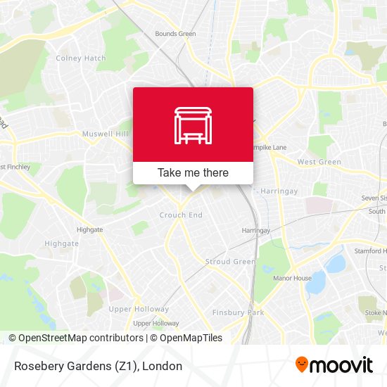 Rosebery Gardens (Z1) map