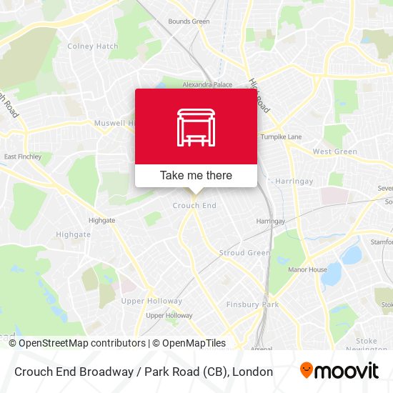 Crouch End Broadway / Park Road (CB) map