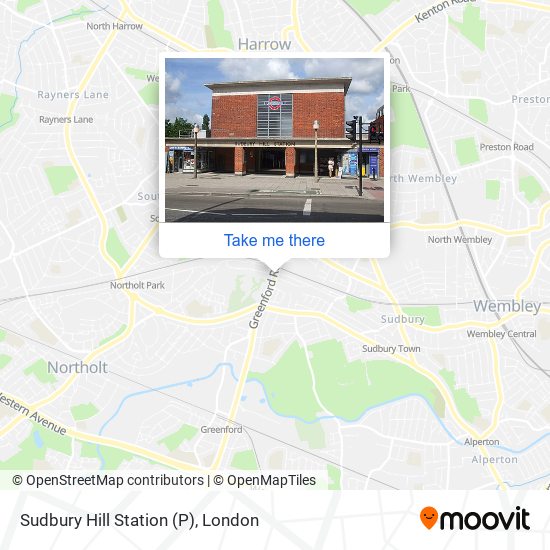 Sudbury Hill Station (P) map