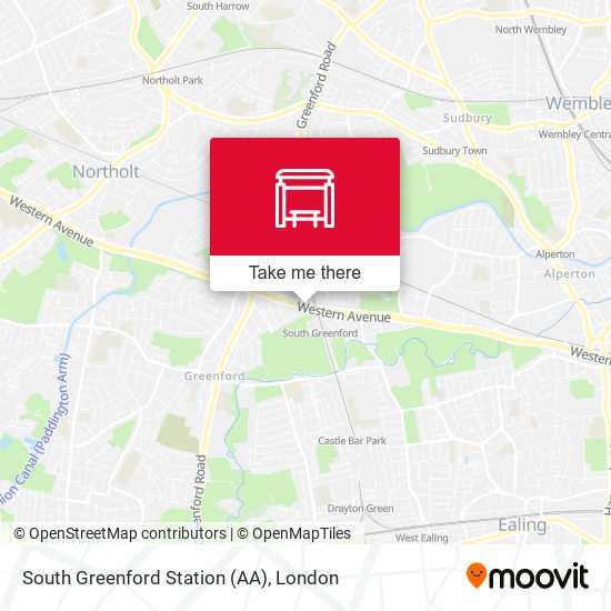 South Greenford Station (AA) map