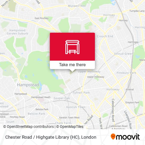 Chester Road / Highgate Library (HC) map