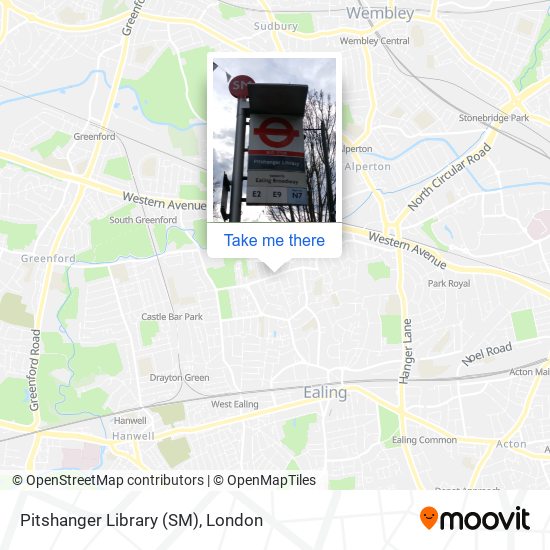 Pitshanger Library (SM) map
