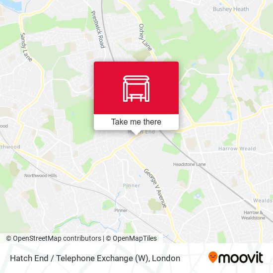Hatch End / Telephone Exchange (W) map