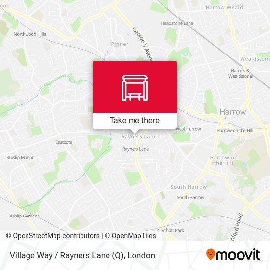 Village Way / Rayners Lane (Q) map