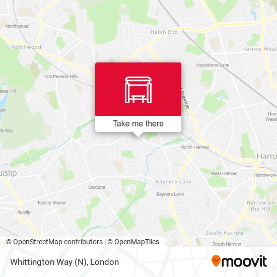 Whittington Way (N) map