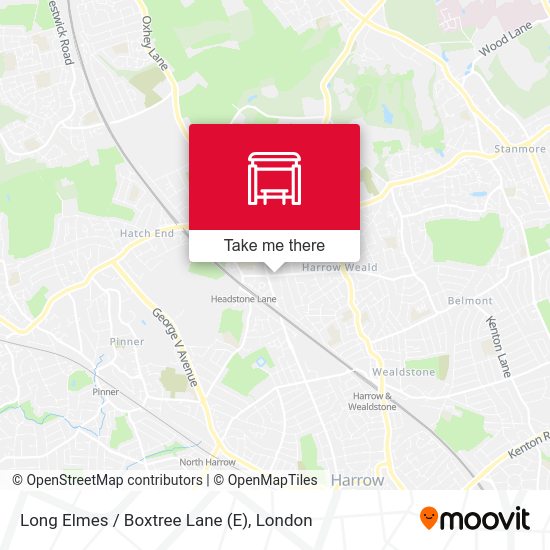 Long Elmes / Boxtree Lane map