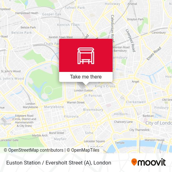 Euston Station  / Eversholt Street (A) map
