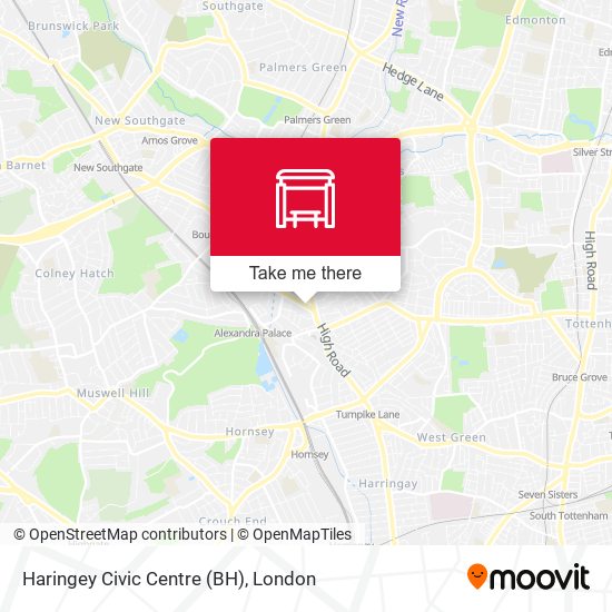 Haringey Civic Centre (BH) map