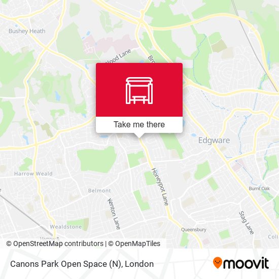 Canons Park Open Space (N) map