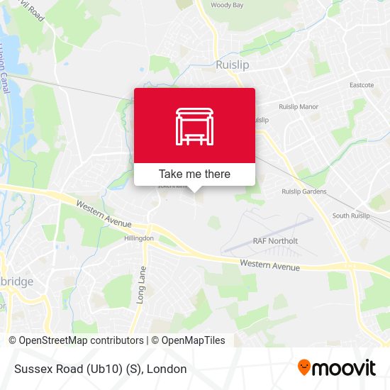 Sussex Road (Ub10) (S) map