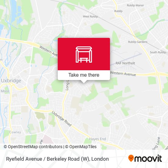 Ryefield Avenue / Berkeley Road (W) map