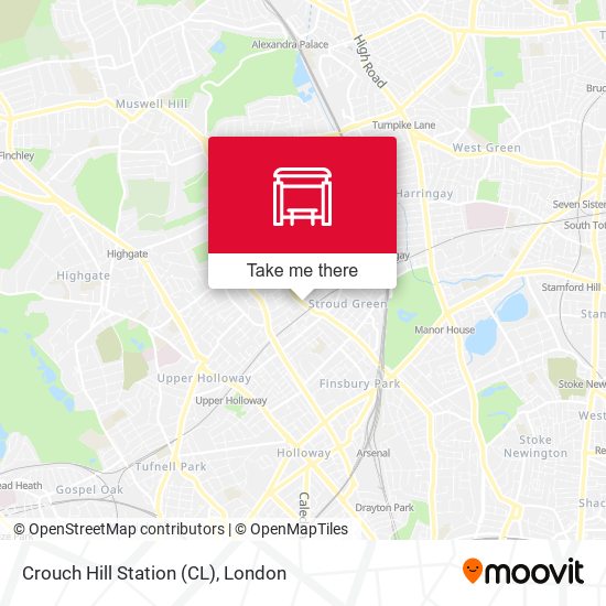 Crouch Hill Station (CL) map