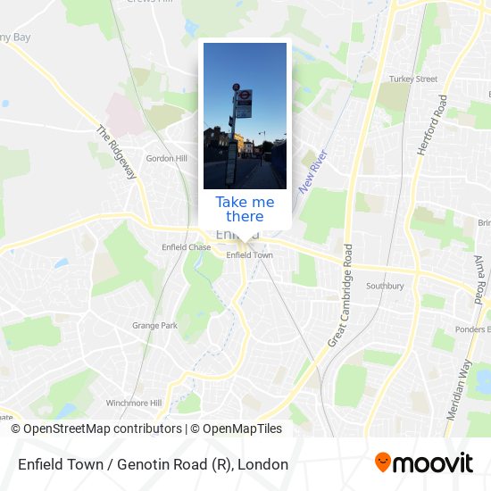 Enfield Town / Genotin Road map