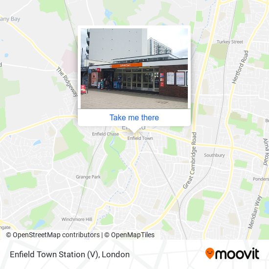 Enfield Town Station (V) map