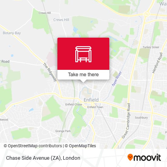 Chase Side Avenue (ZA) map