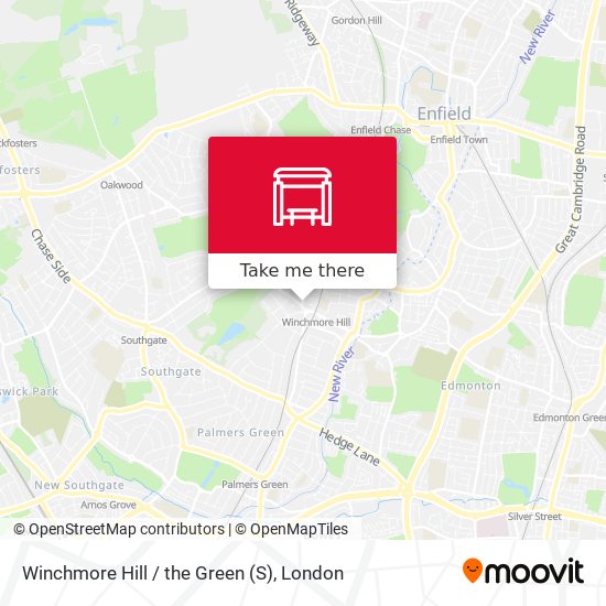 Winchmore Hill / the Green (S) map