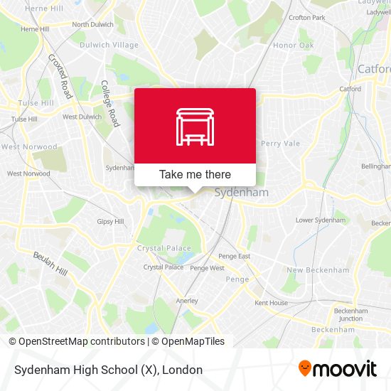 Sydenham High School (X) map