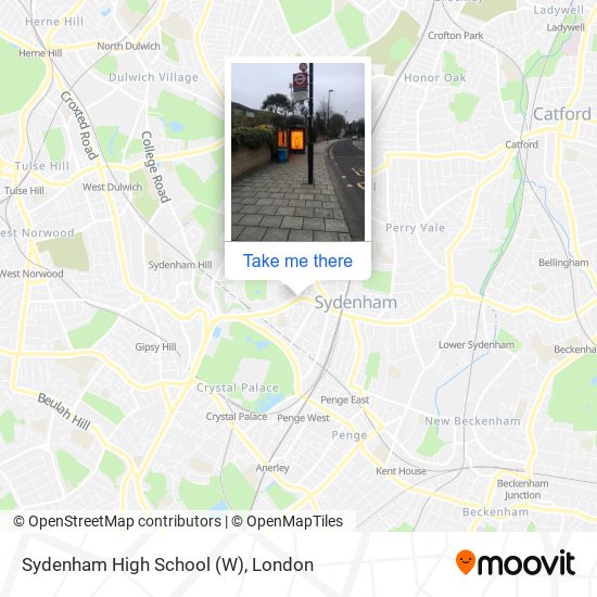 Sydenham High School (W) map
