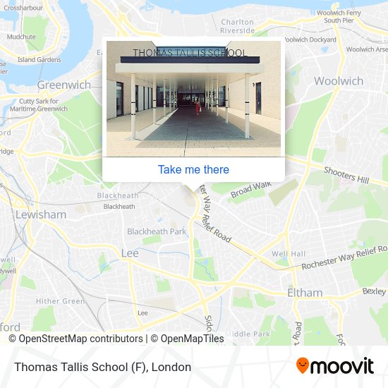 Thomas Tallis School (F) map