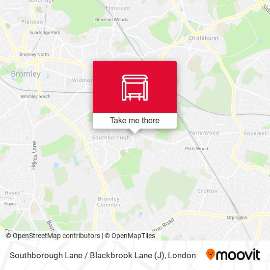 Southborough Lane / Blackbrook Lane (J) map