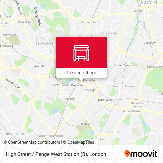 High Street / Penge West Station (B) map