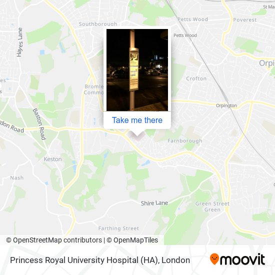 Princess Royal University Hospital (HA) map