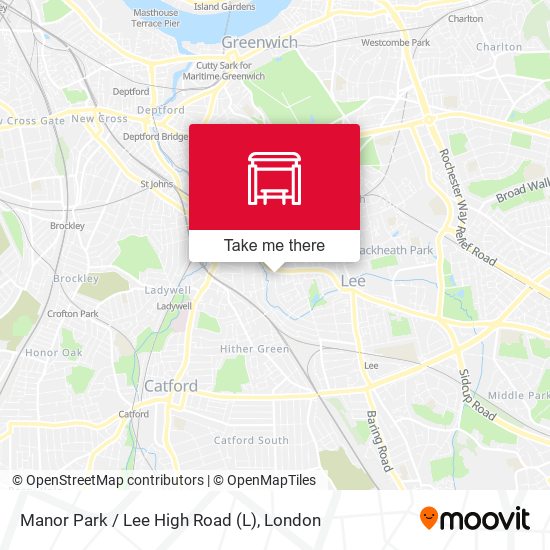 Manor Park / Lee High Road map