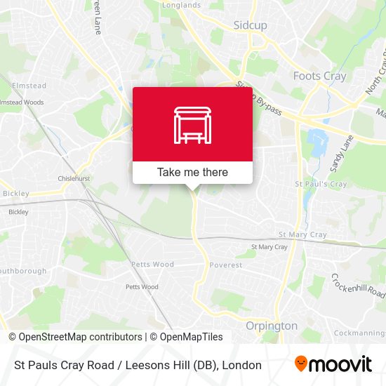 St Pauls Cray Road / Leesons Hill (DB) map