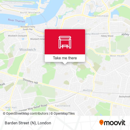 Barden Street (N) map