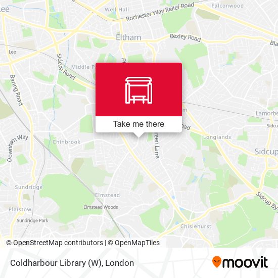 Coldharbour Library (W) map