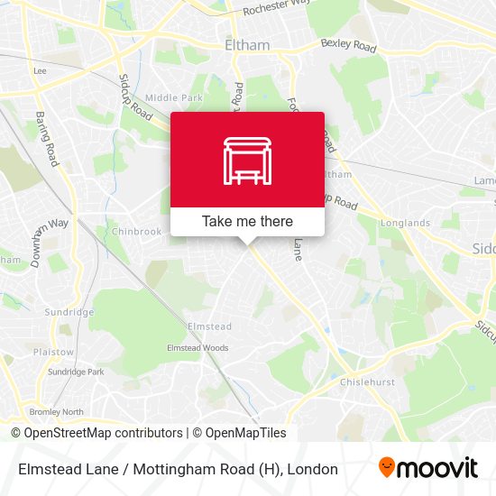 Elmstead Lane / Mottingham Road (H) map