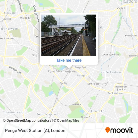 Penge West Station (A) map