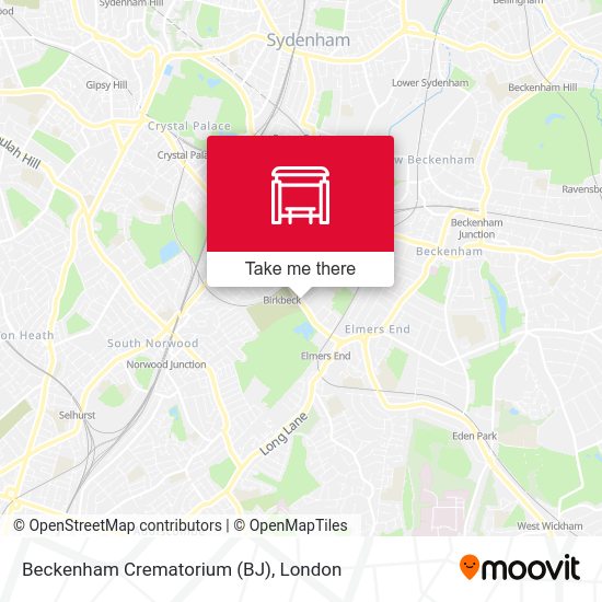 Beckenham Crematorium (BJ) map